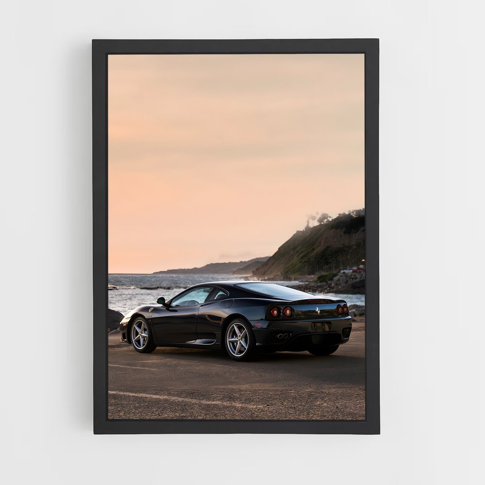 Poster Plage et Vitesse – affiche Ferrari (vue 2)